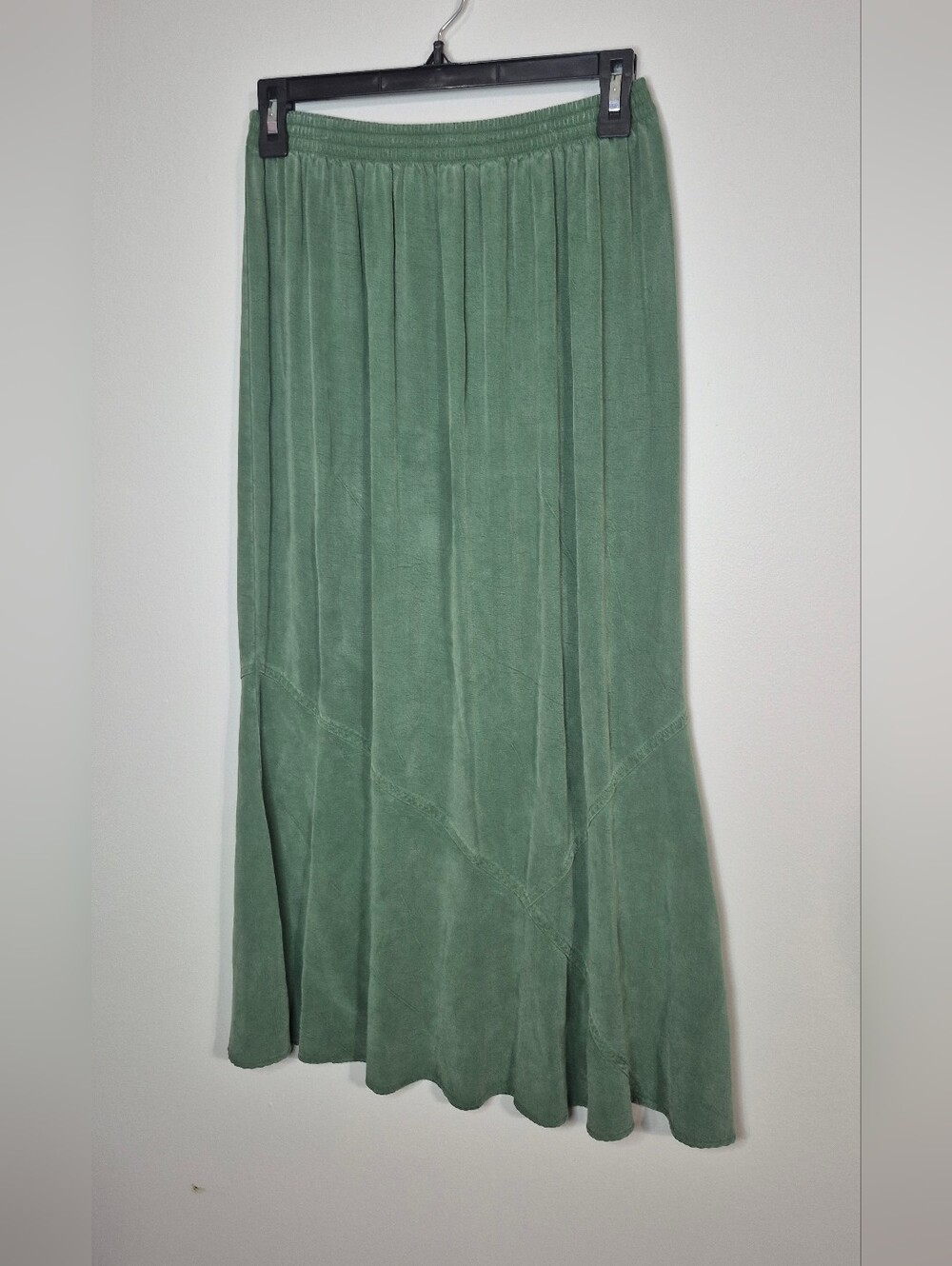 TIANELLO Green Maxi Skirt - Soft Flowing Women's Skirt Size XS